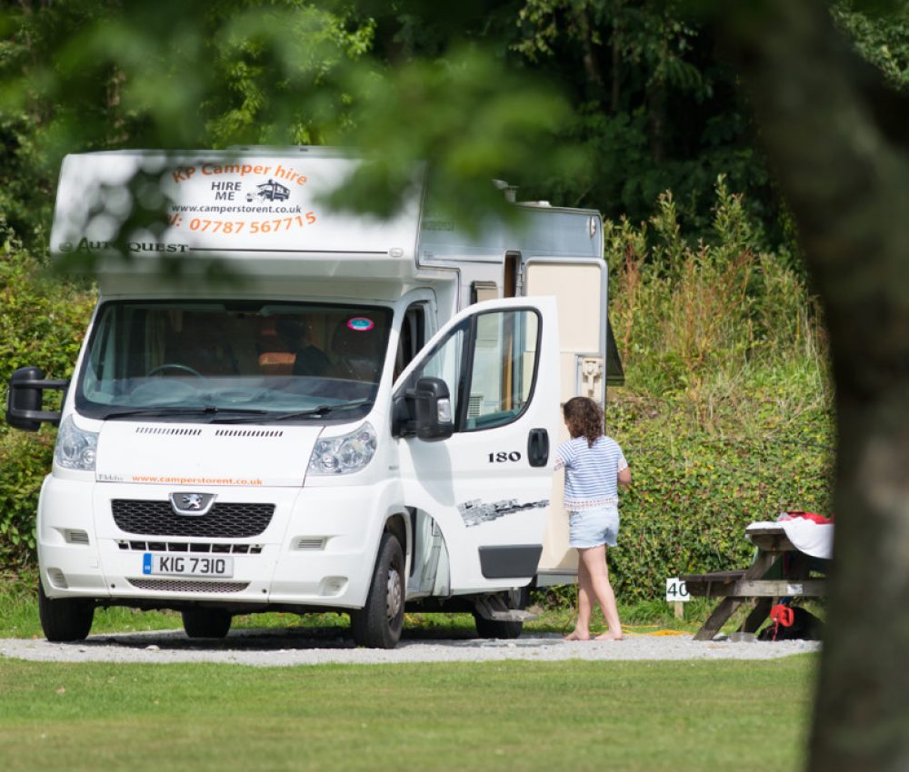 Vamper at Little Winnick campsite